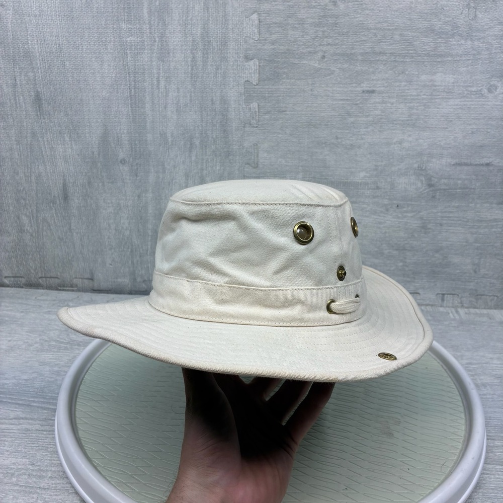 Tilley Hat Adult Size 7 1/8 Beige Tan Safari Fishing Outdoors Bucket Boonie
